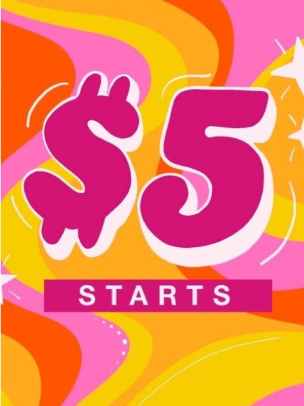 $5 Starts - Live Show (like for alerts)